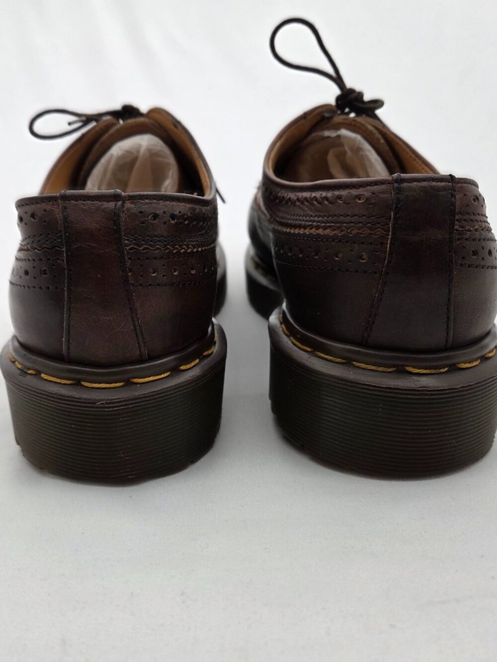 Vintage Dr. Martens 3989 Made in England Leather Wingtip Oxfords - UK 10 / US 11 - Picture 3 of 10